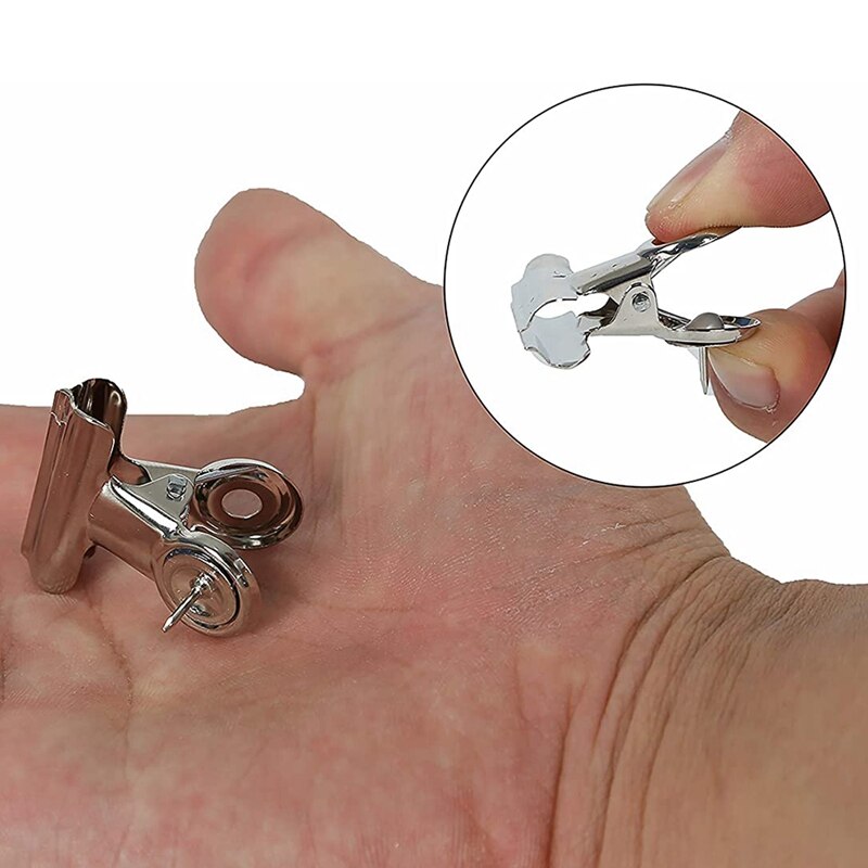 50 Pack Push Pins Clips Zware Clips Met Pins Pushpins Kopspijkers Punaises Voor Kurk Boards Bulletin (Zilver)