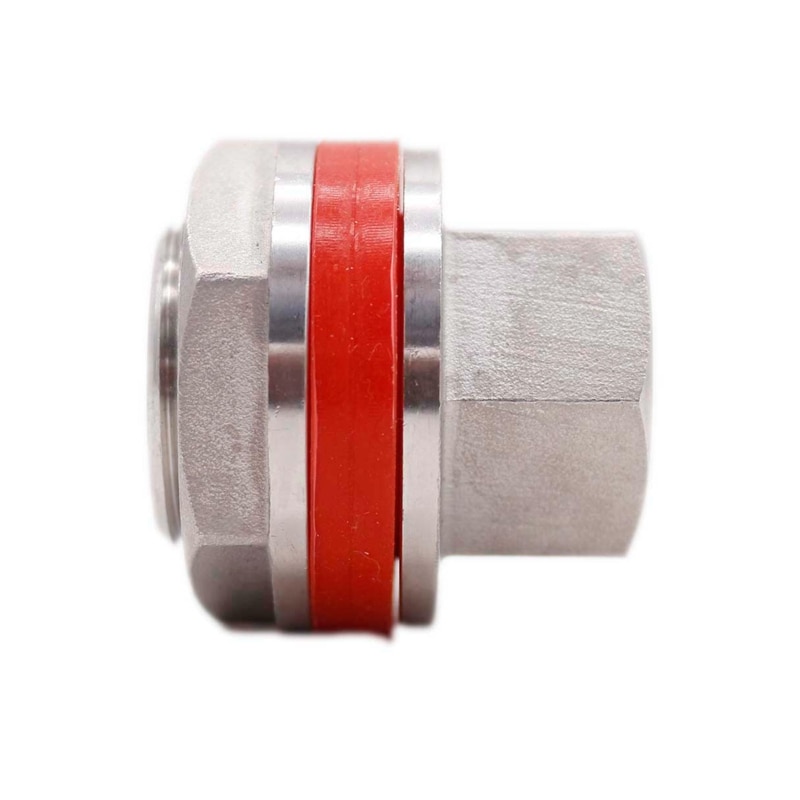 Compact Weldless Bulkhead, All Stainless Construction, High Temperature Food Grade Silicone Gasket,