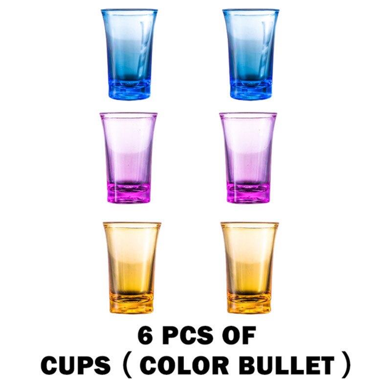6 Shot Glass Dispenser Holder Wine Glass Rack Cooler Beverage Dispenser Party Started Fast Games Drinking Tools Bar Accessoies: 6pcs Colorful
