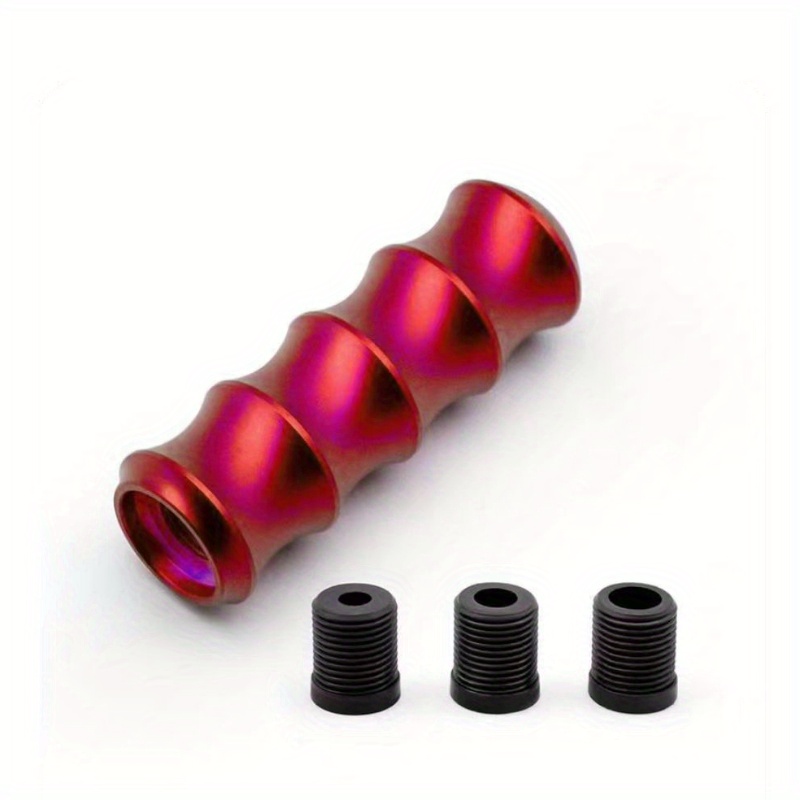 Pomo de palanca de cambios Universal para coche, aleación de aluminio: Rojo