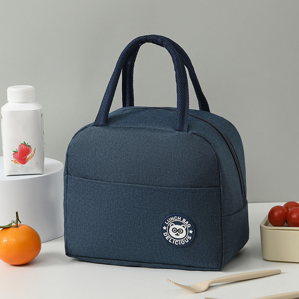 Bolsa de almuerzo térmica portátil para niñas, caja de comida duradera, resistente al agua, nevera para oficina, caja con aislamiento de hielo, bolsa Ins para Picnic y Camping: Lavanda