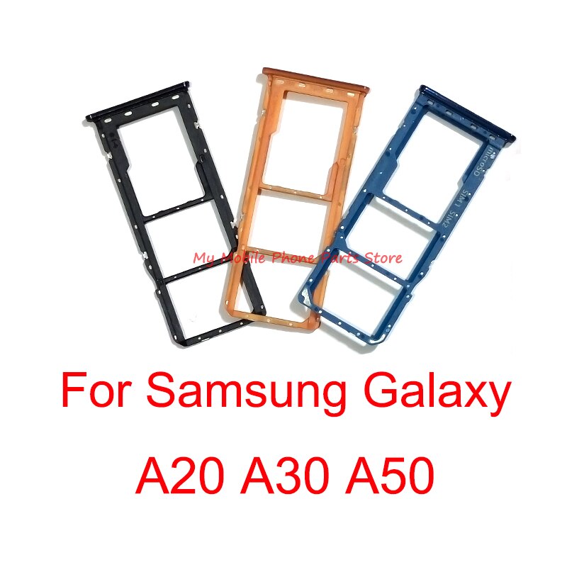 2PCS Single Dual Sim Card Tray Holder For Samsung Galaxy A20 A30 A50 A205 A305 A505 A305F A505F SD Card Reader Slot Adapter