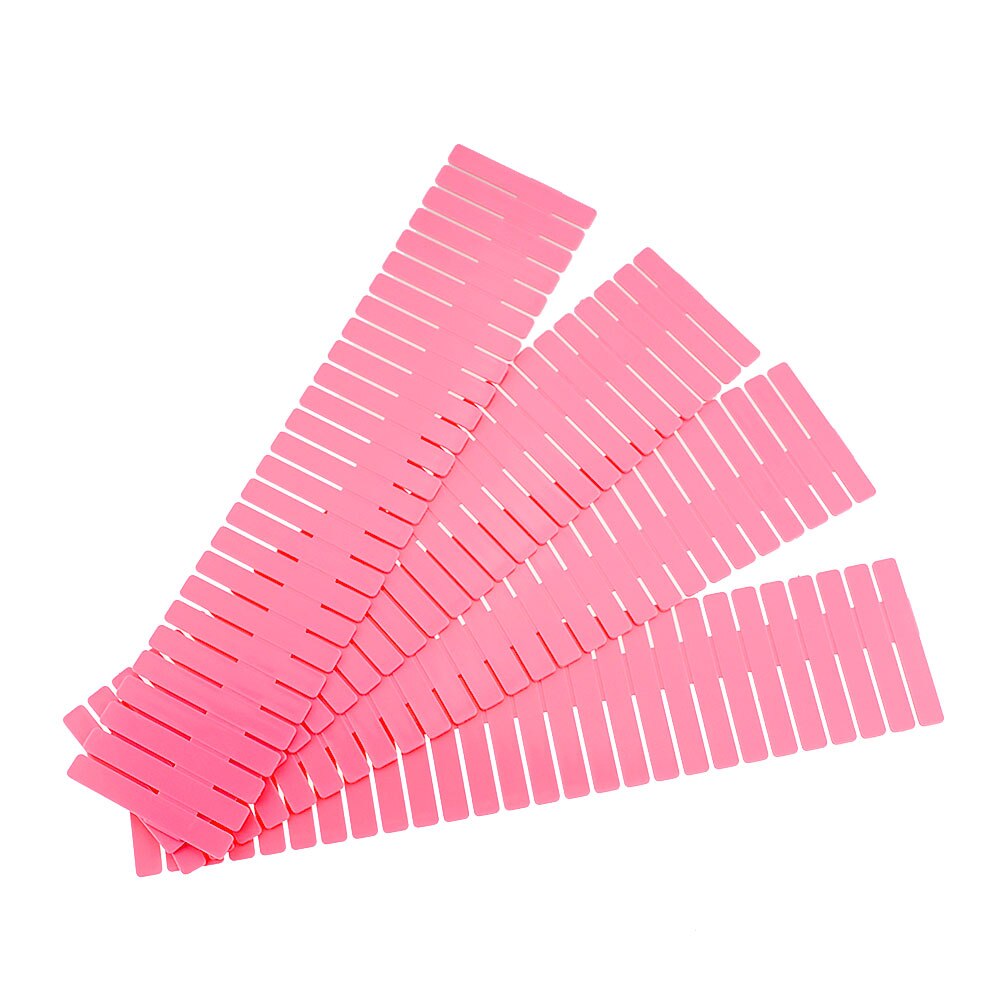 4PCS plastic drawer divider DIY grid divider household storage storage box underwear socks grid sorting grid free combination: Pink / 25X7cm