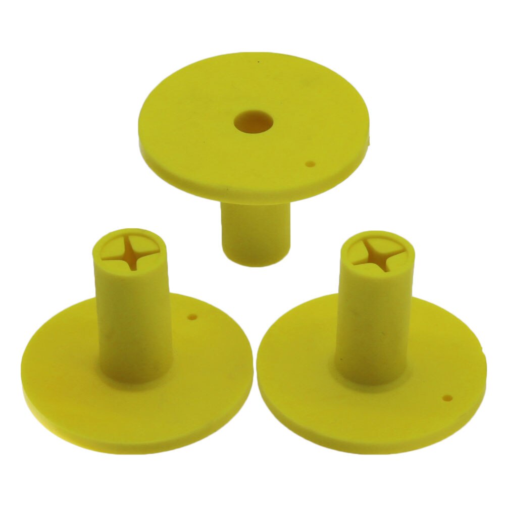 Golf Rubber Tee Holder Set for Golf Driving Range Tee Practice Tool Pack of 3: Yellow