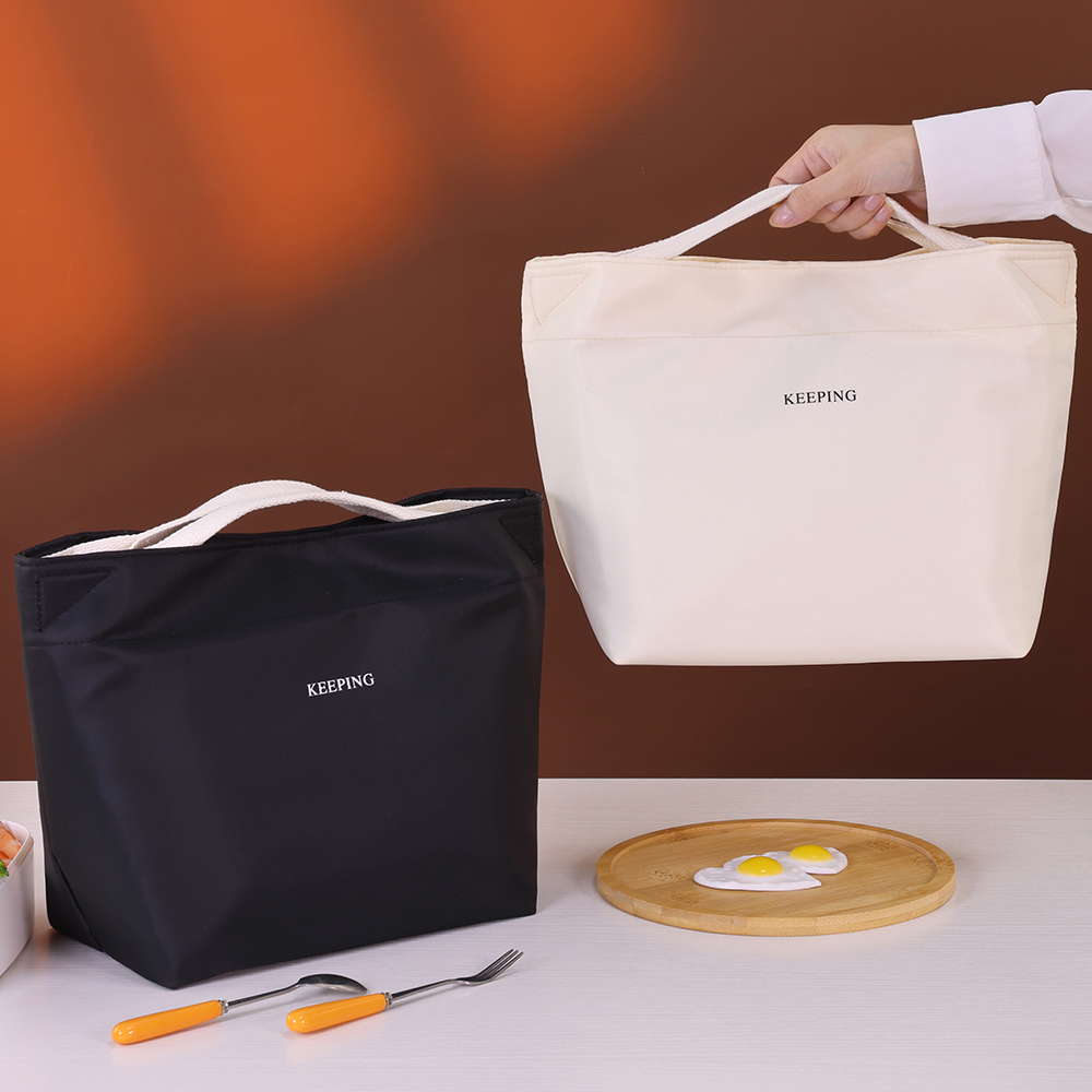 Eenvoudige draagbare thermische tas voor vrouwen Geïsoleerde lunchbox Tote Waterdichte kantoorvoedselkoeltas Lunchtas Bento-zakje
