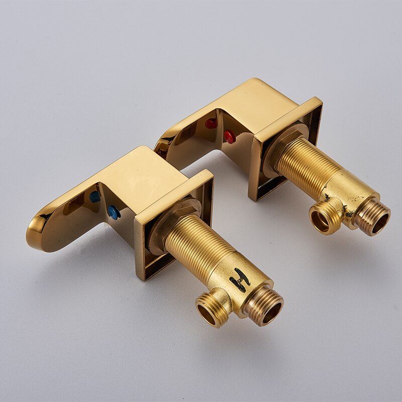 Golden Brass Switch Valve For Basin Faucet Shower Mixer Bathtub Set Control Valve