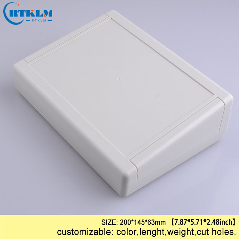 ABS caja de conexiones carcasa de instrumentos de bricolaje caja de plástico para proyecto electrónico caja eléctrica de plástico caja de escritorio personalizada 200*145*63mm