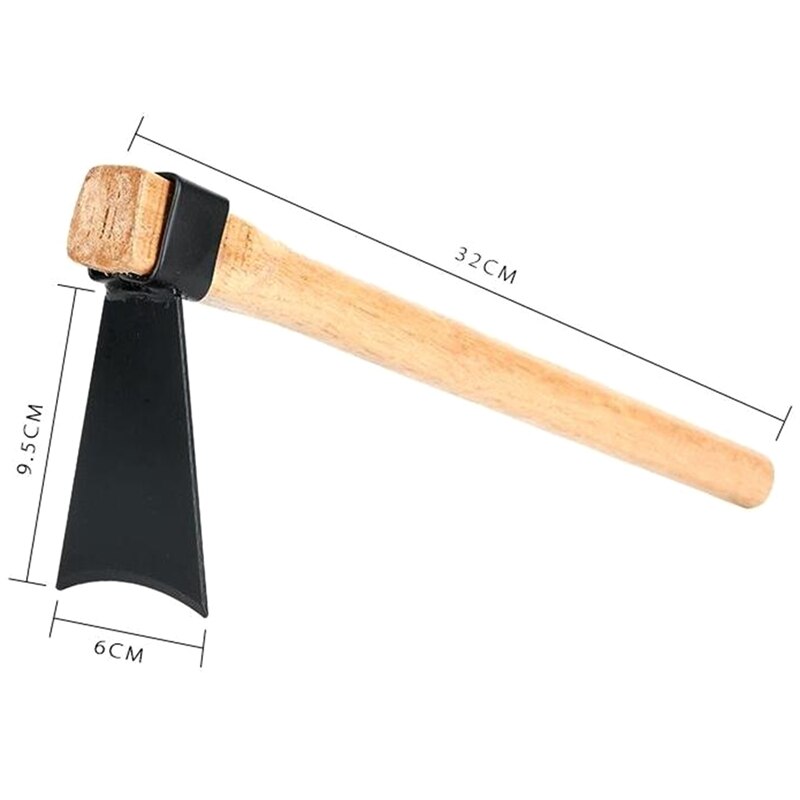 Mini Hand Tools Wooden Handle Hoe Excavator Tool Steel Agricultural Tools Planting Vegetable Garden Agriculture Agriculture