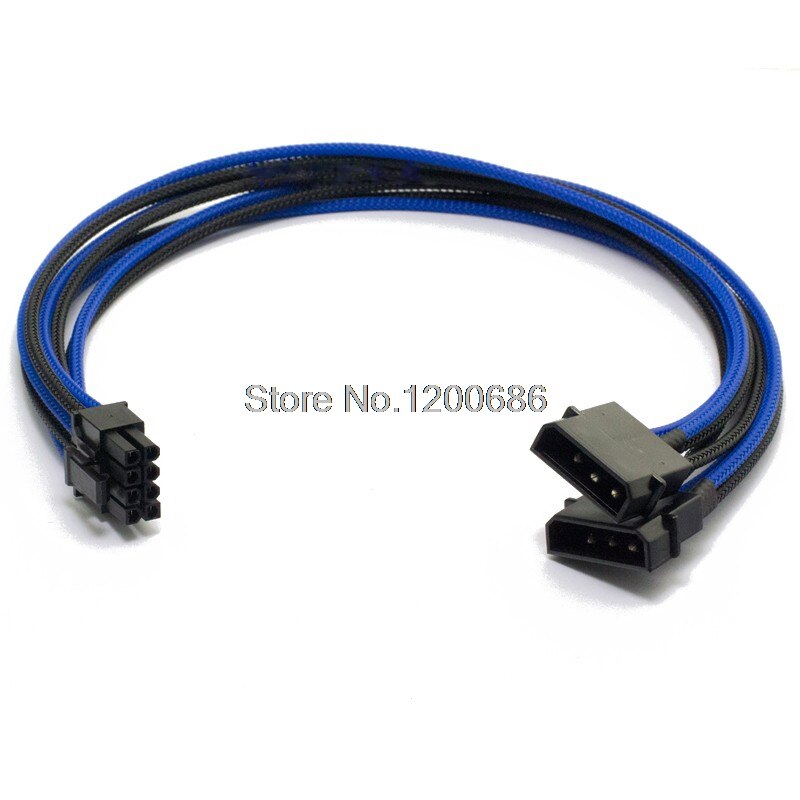 8-Pin PCIe a 2x Molex Cable de alimentación arnés de alambre doble 4pin Tarjeta de la transferencia 8pin de alimentación de cable de alambre arnés