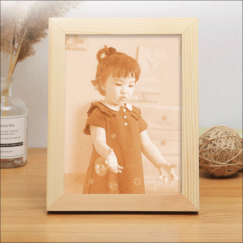 Solid Wood Photo Frame Photo Wall Painting Log Frame ,Is Used for Posters, Photo Frames and Business Licenses with Plexiglass A4