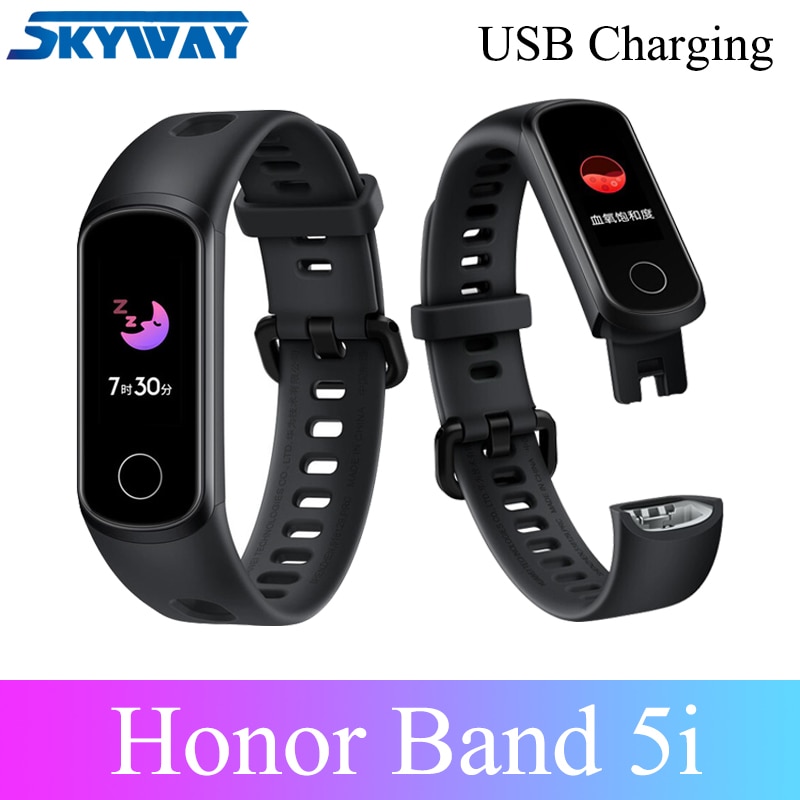 Honor band 5i armband smart armband usb laddning musikkontroll sport fitness armband löparbana