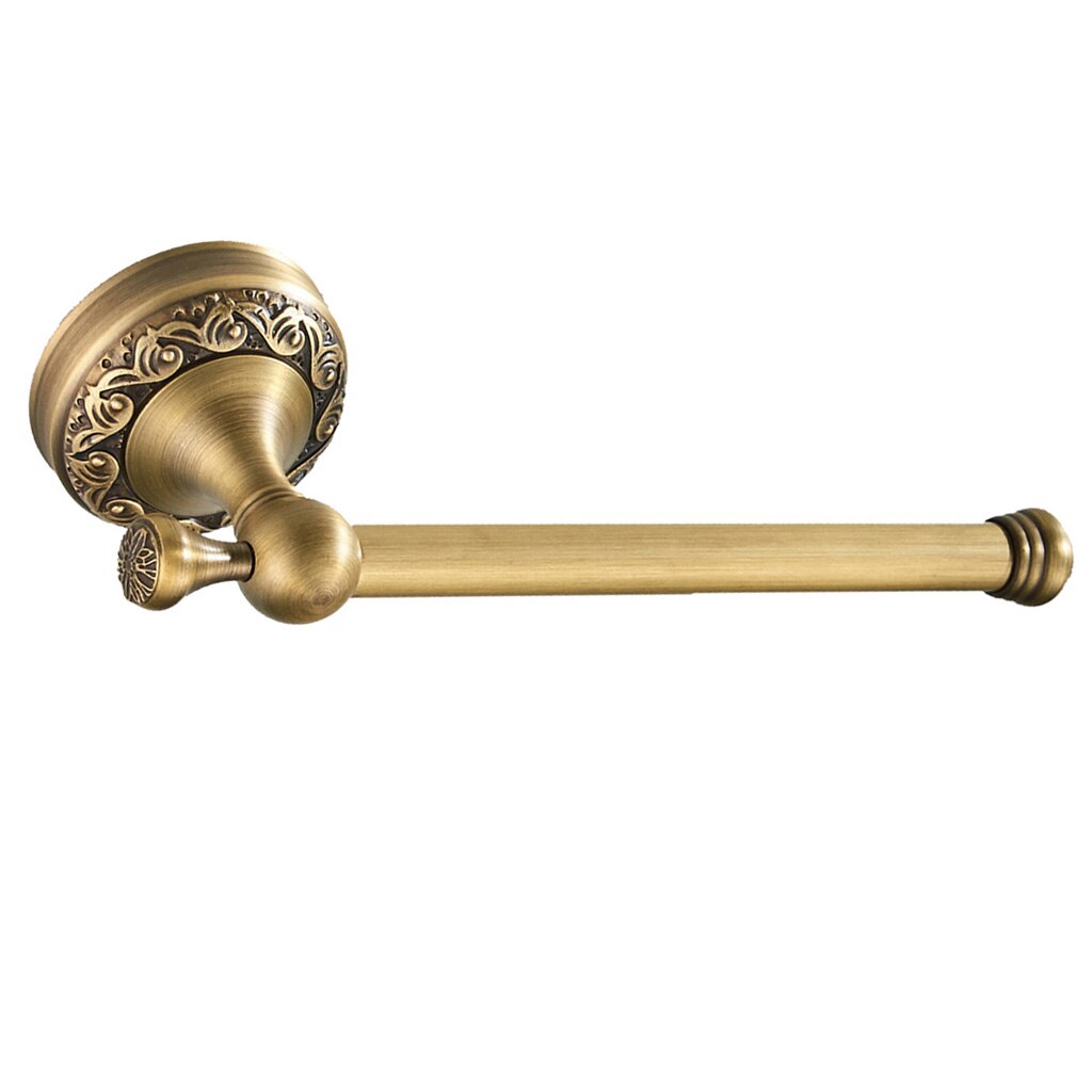 Toalett kjøkkenrull papirholder vintage messing toalettpapir oppbevaring henger rack hylle