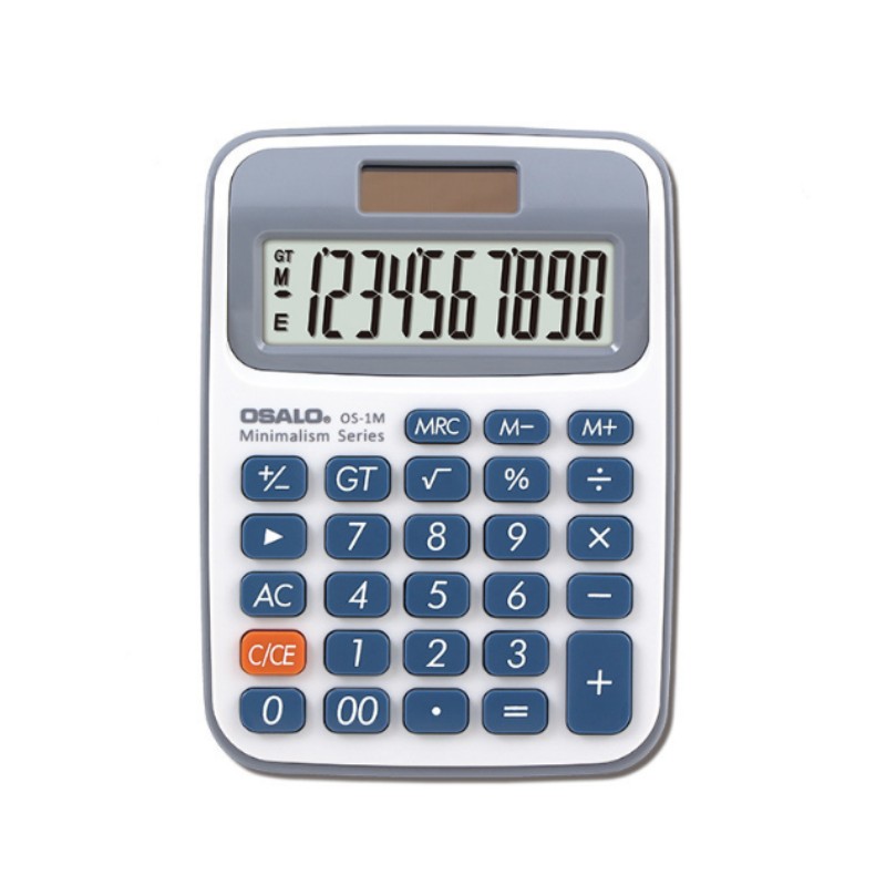 OSALO 4M Calculator Standard Function Calculator Desktop Electronic CalculatorS Solar and Battery Dual Power Supply for School