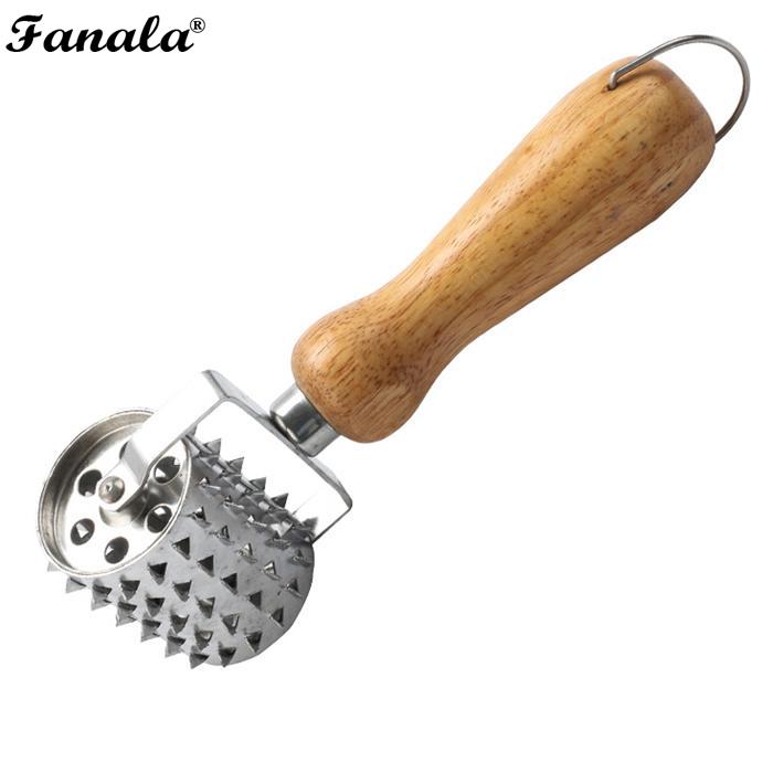 Wooden Handle Stainless Steel Steak Hammer Steak Meat Hammer for As picture Kitchen Home