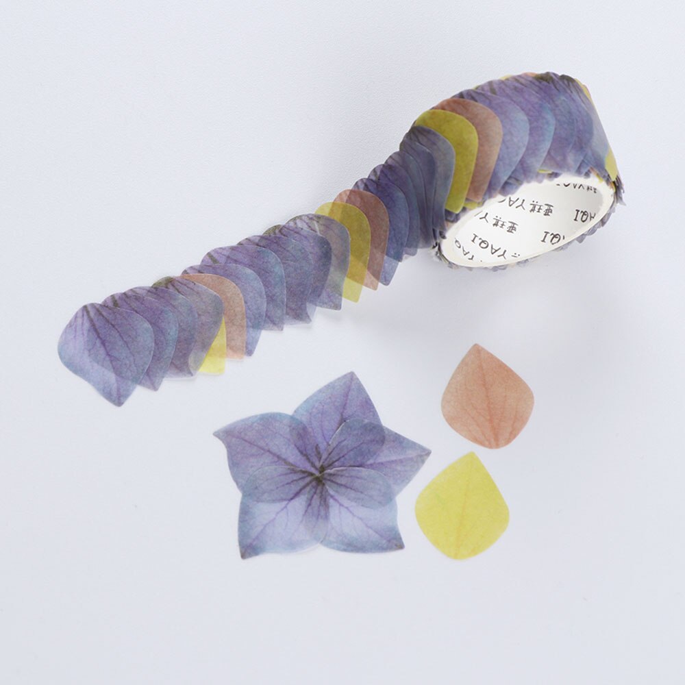 200PCS/Roll Flower Petals Washi Tape Decorative Masking Tape Fragrance Sakura Washi Tape Scrapbooking Diary Paper Stickers: 06