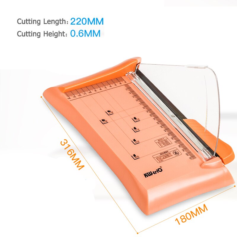 Paper Cutter Cutting Photo Safety Baffle Cutter Small Paper Cutter Portable Portable Manual Cutting Light And Easy To Carry: Blue