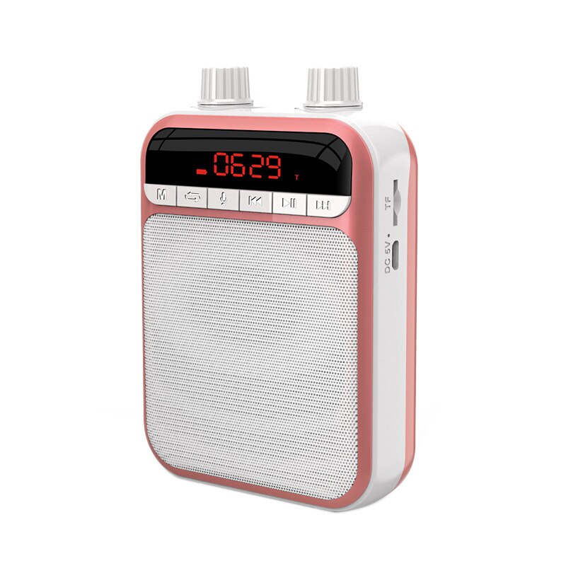 Draagbare Voice Megafoon Voor Leraren Tourguide Mini Audio Speaker Microfoon Oplaadbare Ultralight Luidspreker: rose gold