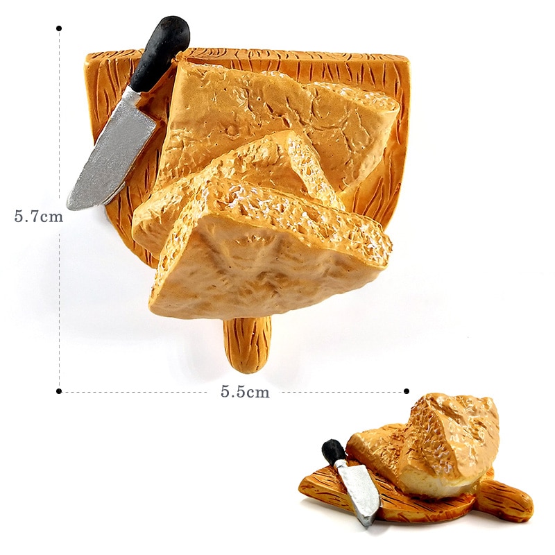 Artificial Breakfast Bread Egg Pizza Figurine Pretend play Simulation Food Kitchen Toy Dollhouse DIY Accessories Baby