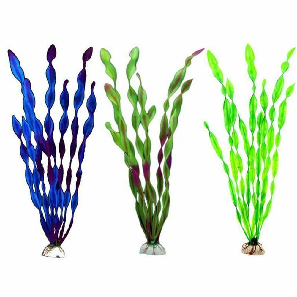 Fish Tank Decoration Aquarium Ornaments Purple Green Artificial Aquatic Plastic Underwater Water Grass Plant Landscape Decor