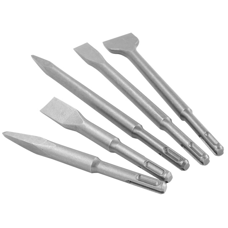 5Pcs Elektrische Hamer Tegel Beitel Wees Breedte Ronde Handvat Beitel Set Klopboormachine Beton Wanden Boren