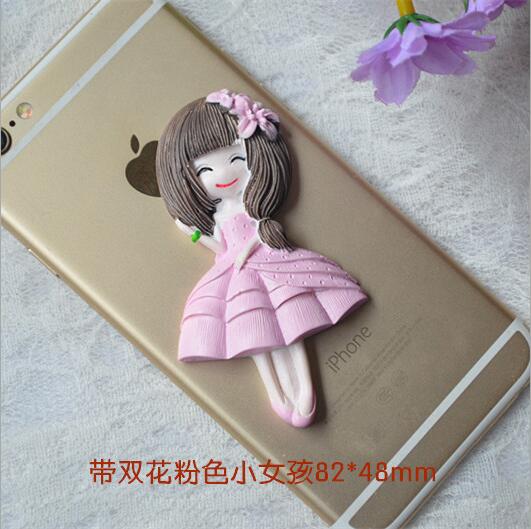 Cabochon de résine dessin animé filles | 1 pièce, grand Cabochon plat, Figurine Scrapbook, accessoires de décoration pour enfants, embellissements de téléphone bricolage: 7