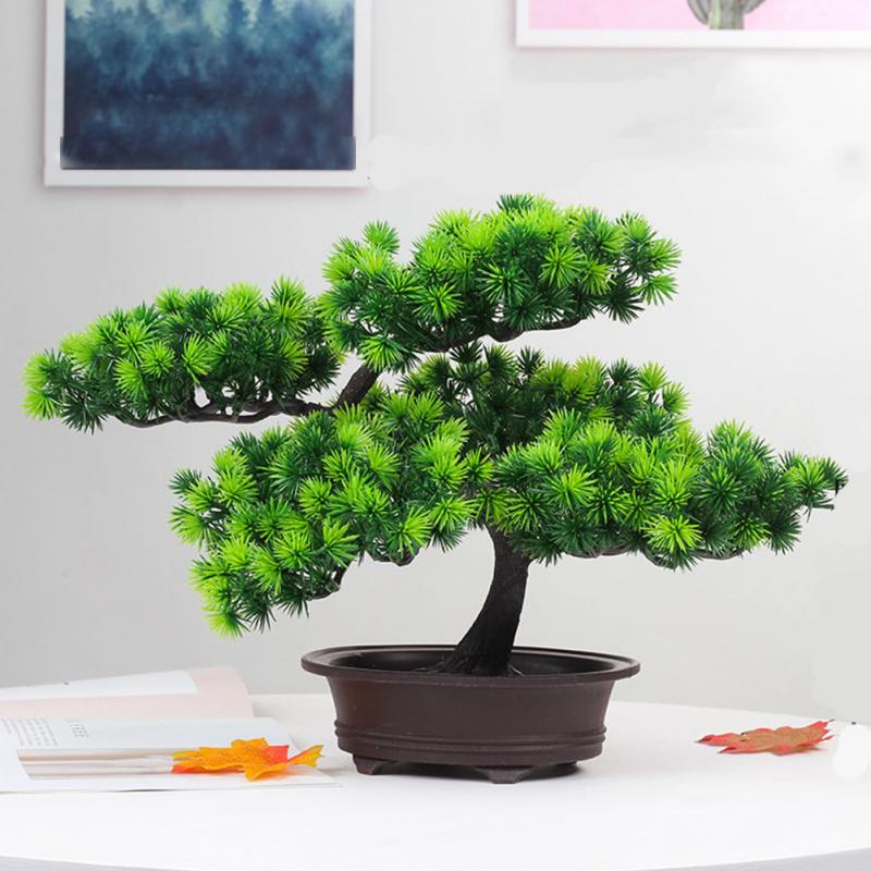 Konstgjord verklighetstrogen heminredningssimulering skönhet tall phoenix tall träd krukväxt kontor diy dekorativ bonsai festival