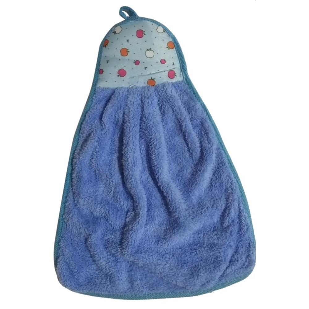 Koraal Fluwelen Handdoek Mode Zachte Opknoping Handdoeken Absorberende Doek Cartoon Patroon Veeg Rag Badkamer Keuken Accessoires: blue