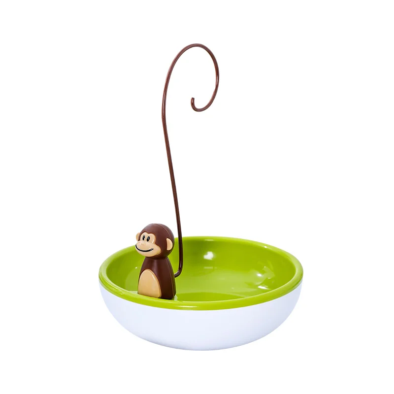 JOIE Monkey Series Bananenhanger Bananenhouder Bananenhaak Fruitmand BPA-vrij Fruitschaal Plaat Keuken Opbergrek Organizer: Black