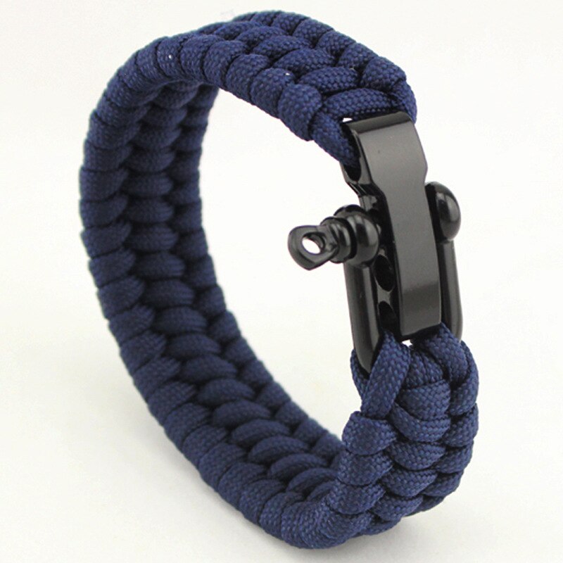 Polsband Wrap Heren Paracord Survival Armband Met Roestvrij Staal D-sluiting-Verstelbare Size Fits Polsen Bileklik Bilezik