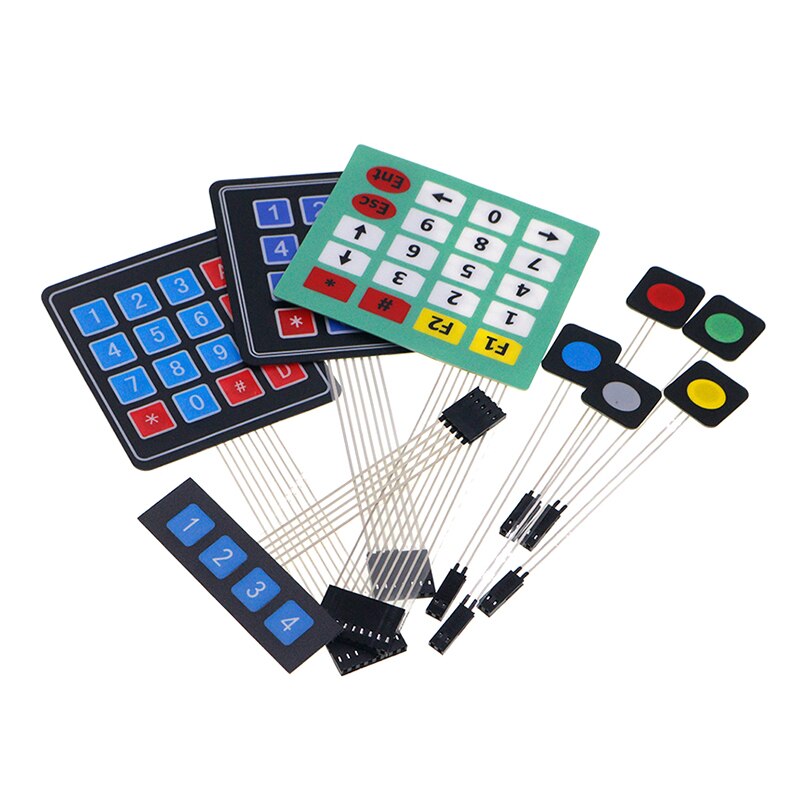1 2 3 4 12 16 20 Key Button Membrane Switch 1x4 3x4 4x4 4x5 Keys Matrix Array Keyboard Keypad Control Panel DIY Kit For Arduino