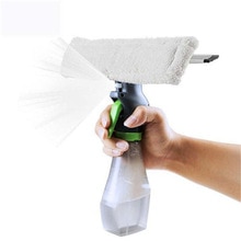 3 in 1 Window Cleaner Spray Droog Schraper Kenmerken Verneveling Nozzle Fles Ruitenwisser Microvezeldoek Pad Kit Auto Glas Schoon borstel