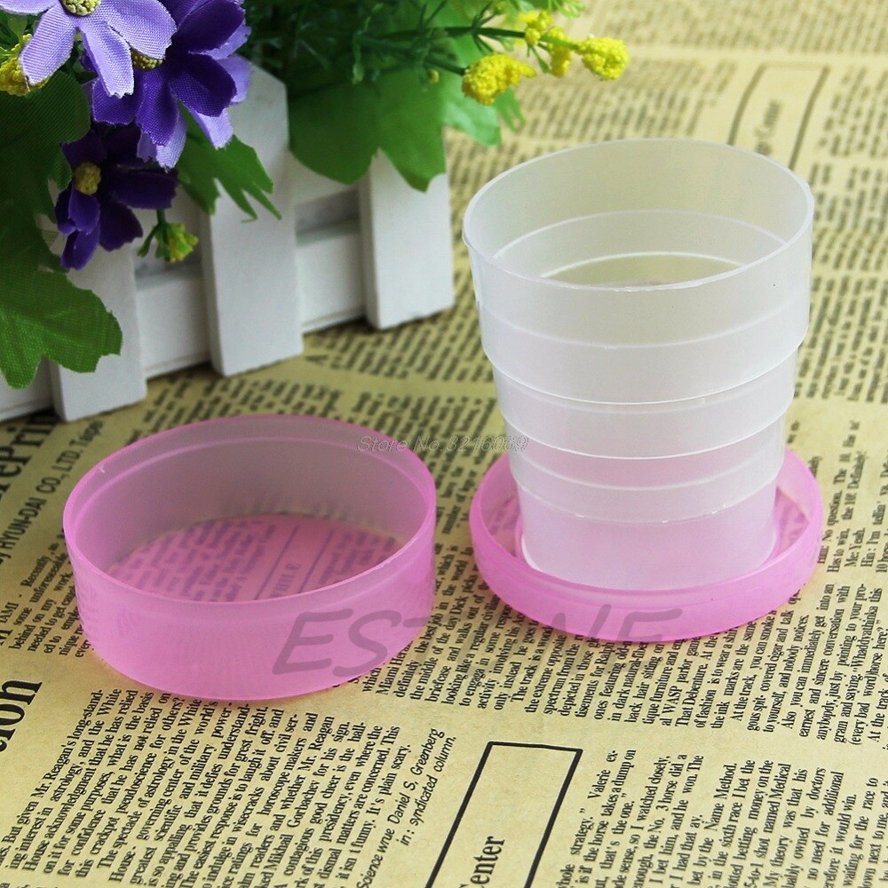 Portable Plastic Retractable Folding Cup Telescopic Collapsible Outdoor Travel Whosale&amp