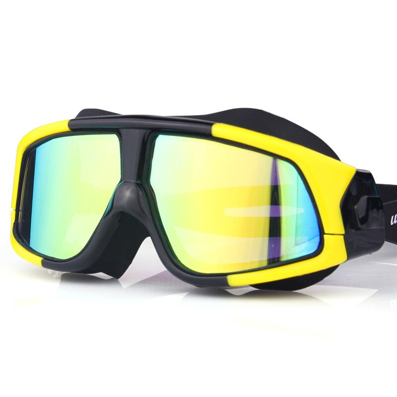 Duże oprawki profesjonalne pływanie wodoodporne miękkie okulary silikonowe okulary pływackie anty-mgła UV mężczyźni kobiety gogle dla kobiet mężczyzn: 3