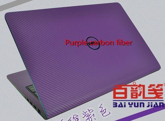 Laptop Carbon fiber Vinyl Skin Sticker Cover For Lenovo Thinkpad E590 E595 15.6": Purple Carbon fiber