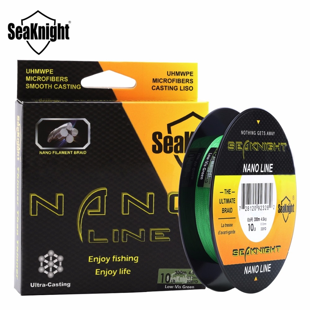 Seaknight NANO 300 m 4 strands stranded fishing lines PE multifilament fishing line 4lb 6lb 8lb 10lb diameter 0.07-0.12mm