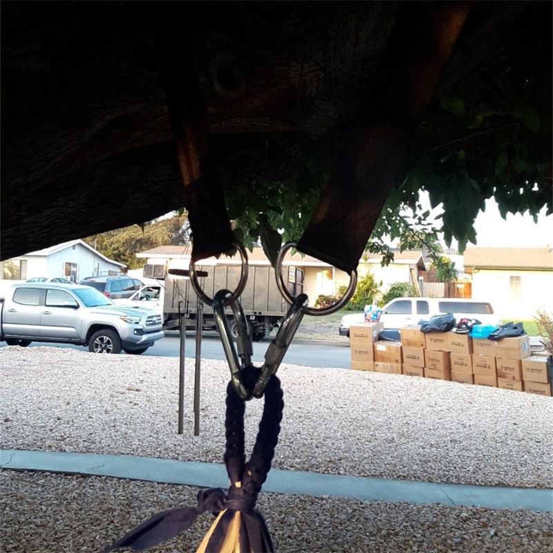 Sæt med træhængende hængestropper indeholder 2000 lbs 5ft ekstra lange stropper med sikrere lås karabinhage kroge perfekt til træ &