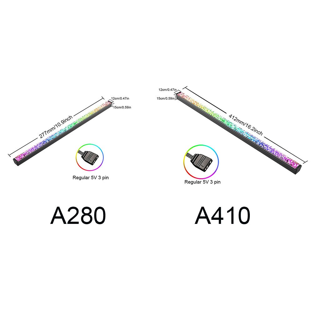 ARGB-tira de luces LED de 5V y 3 pines, accesorio decorativo con fijación magnética, fácil de instalar, brillante, para PC nocturno, bricolaje
