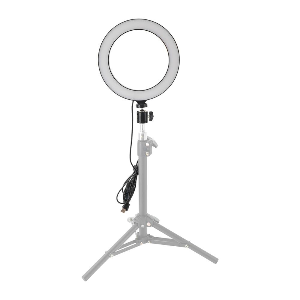 HDRiG 8 Inch LED Ring Light Clip Clamp Holder Mount with Universal Metal Standard Ball Head for Camera Flash Photography