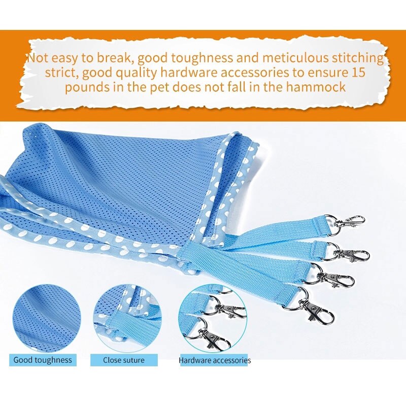 Washable Summer Cat Hammock Bed Choice Under Chair Breathable Air Mesh Pet Cage Hammock Hanging Bed for cat puppy