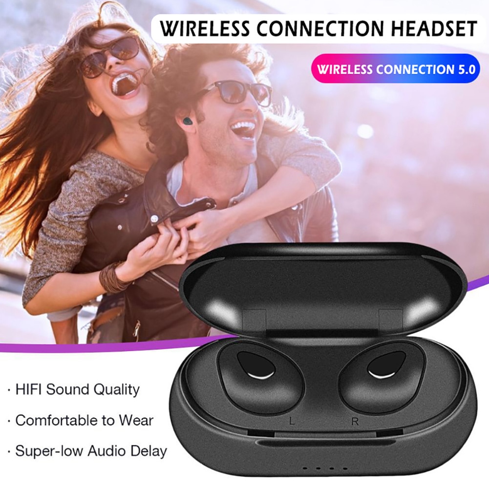 Y20 Tws Draagbare Mini Draadloze Bluetooth 5.0 Stereo Geluid Koptelefoon Oordopjes Draagbare Lange Standby-tijd Draadloze Koptelefoon