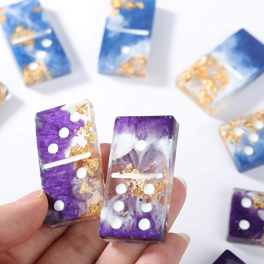 Handmade Silicone Dominoes Resin Casting Mold Dominoes Game Play Epoxy Resin Mold Dominoes Game Casino Fun Art Crafts