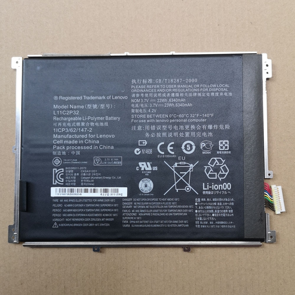 L11C2P32 – batterie de tablette LENOVO IdeaTad S6000 S6000-F S6000-H A7600 A7600-HV A7600-F S6000L-F A10-80HC 6340mAh