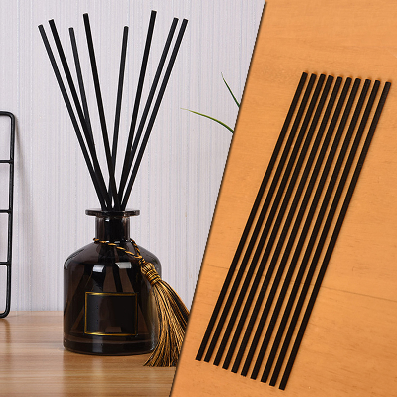 10pcs Black Fiber Sticks Diffuser Volatile Rod for Home Fragrance Aromatherapy Diffuser Home Decoration Multi Size