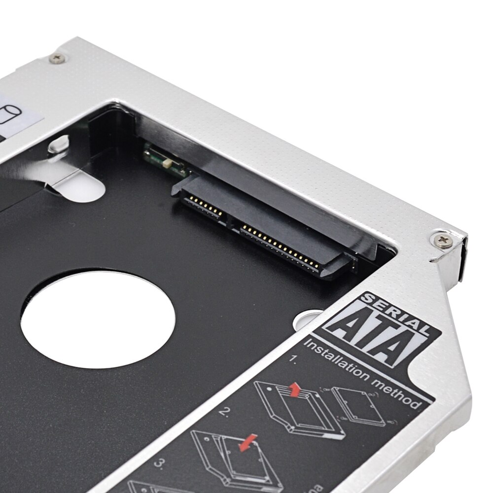 Aluminum Universal 2nd HDD Caddy 12.7mm for 2.5 Inch SATA III SSD Case HDD Enclosure for Laptop CD-ROM DVD-ROM