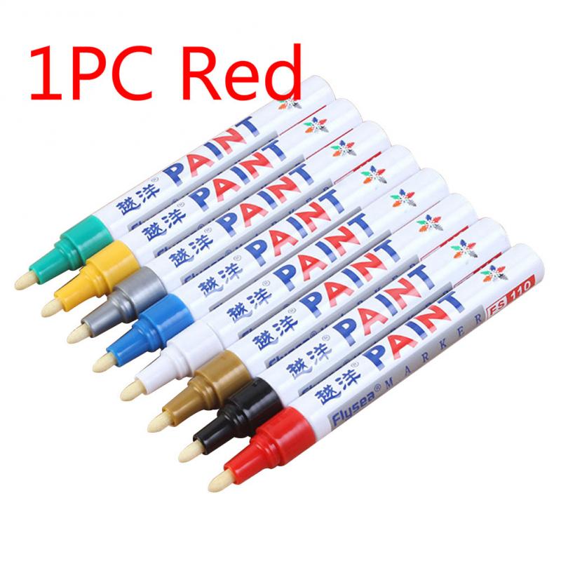 12 kleuren verfmarkers doodle pen verf auto's pen doodle pen universele verfmarkers voor kantoor studeren: 1pc rode