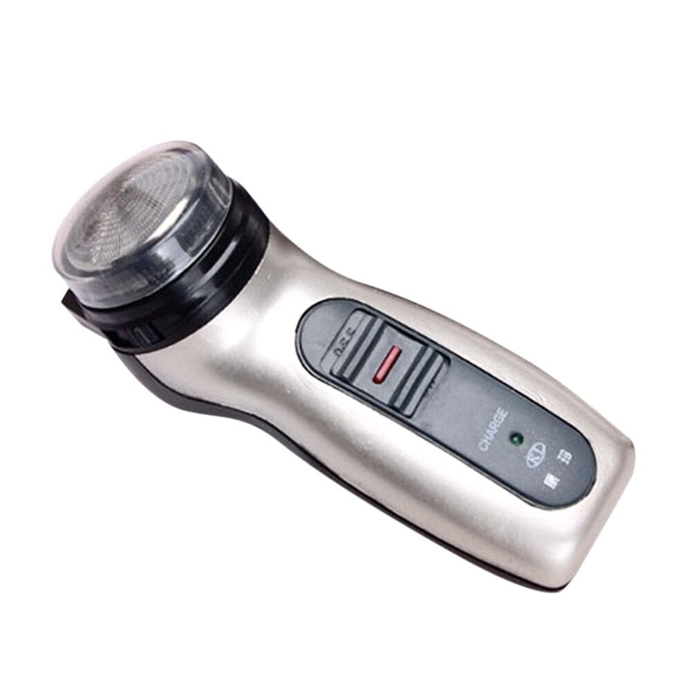 Dubbla användning män elektrisk rakapparat uppladdningsbart rostfritt stål blad rakning maskin rakhyvel roterande bärbar skägg hårtrimmer