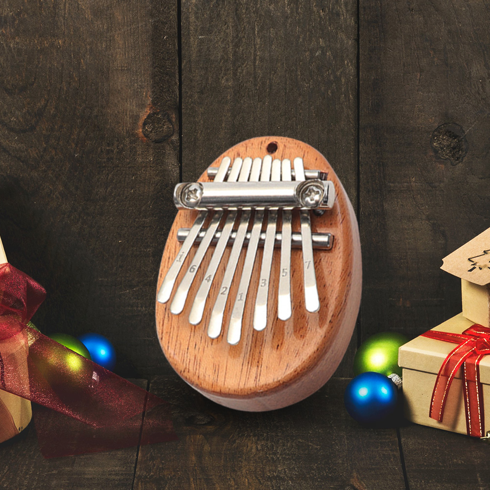 Retro Kalimba Draagbare Duim Piano Houten Exquise Vinger Harp Muzikale Mbira Instrument Voor Kinderen Volwassen Beginners 8 Toetsen