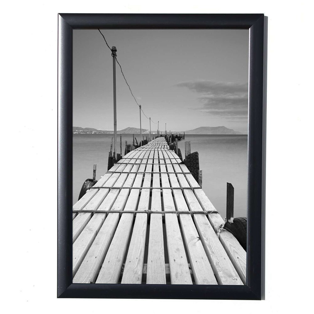 Zwarte simulatie houten tafel fotolijst foto  a4 lijsten complete lijst met glazen hardboard achterkant foto's decoratief gereedschap: Default Title