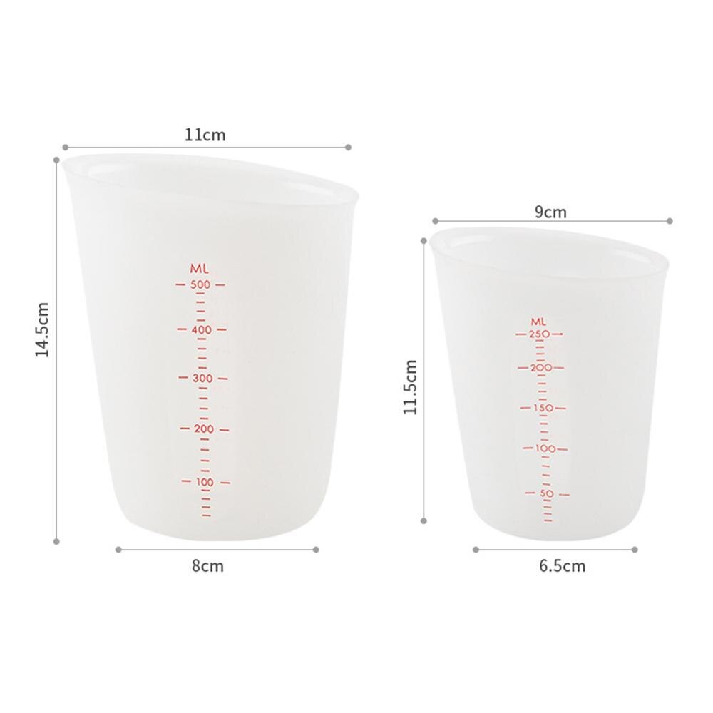250ml / 500ml Clear Plastic Graduated Measuring Cup For Baking Beaker Liquid Measure JugCup Container Kitchen Baking Coffee Rice