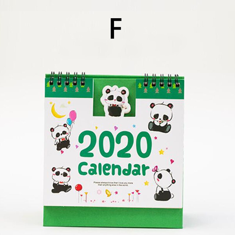 Cartoon Mini Kalender Creatieve Cartoon Klein Dier Bump Kalender Planning Kantoor Schoolbenodigdheden Briefpapier: F